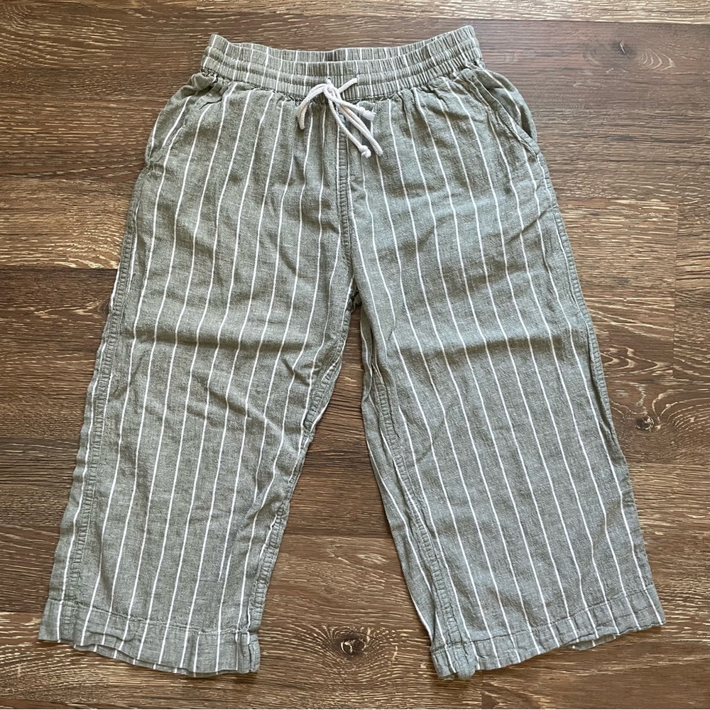 *FREE in bundle* beachlunchlounge Linen & Cotton Blend Crop Striped Pants S